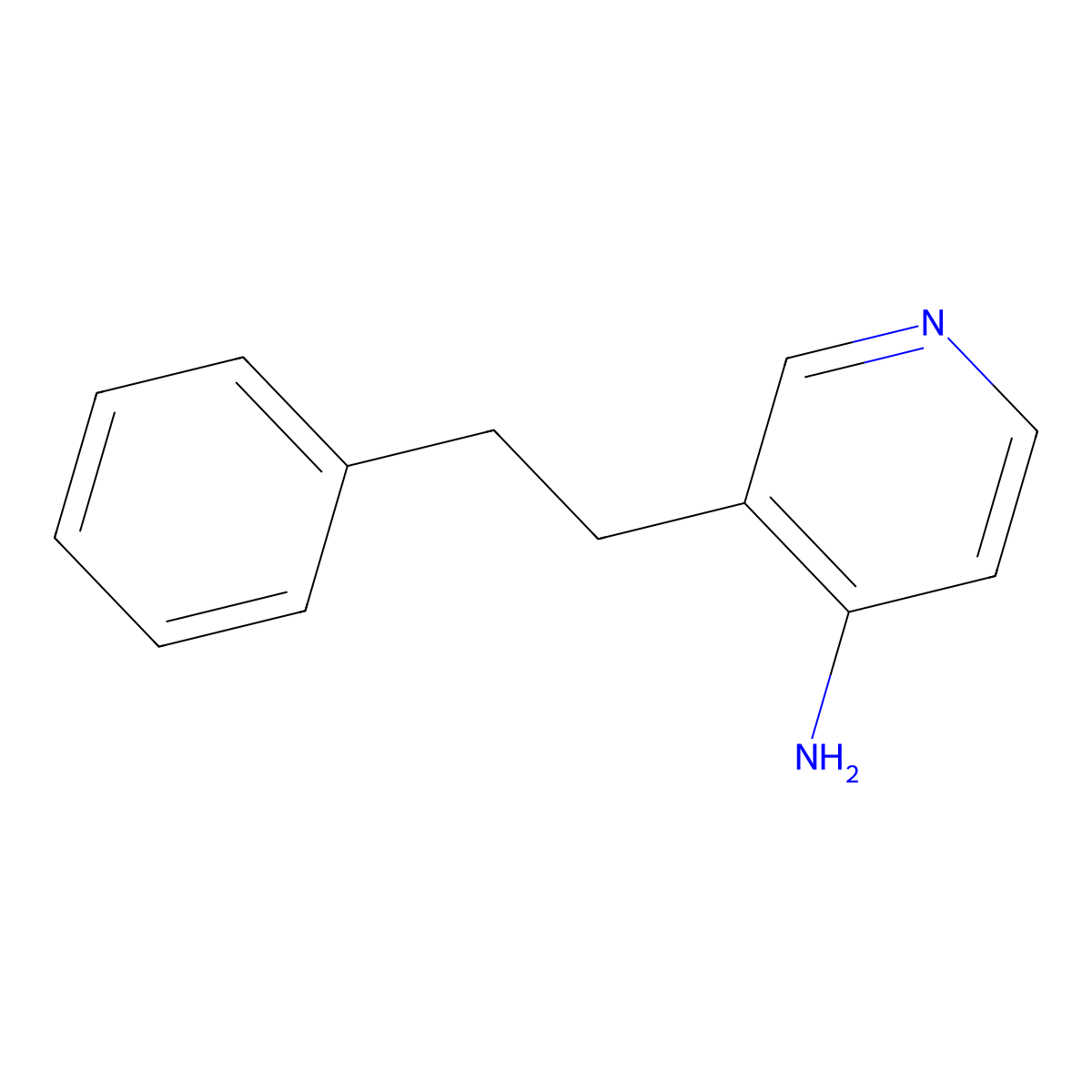 3-(2-Phenylethyl)pyridin-4-amine molecular structure, CAS 6635-94-5