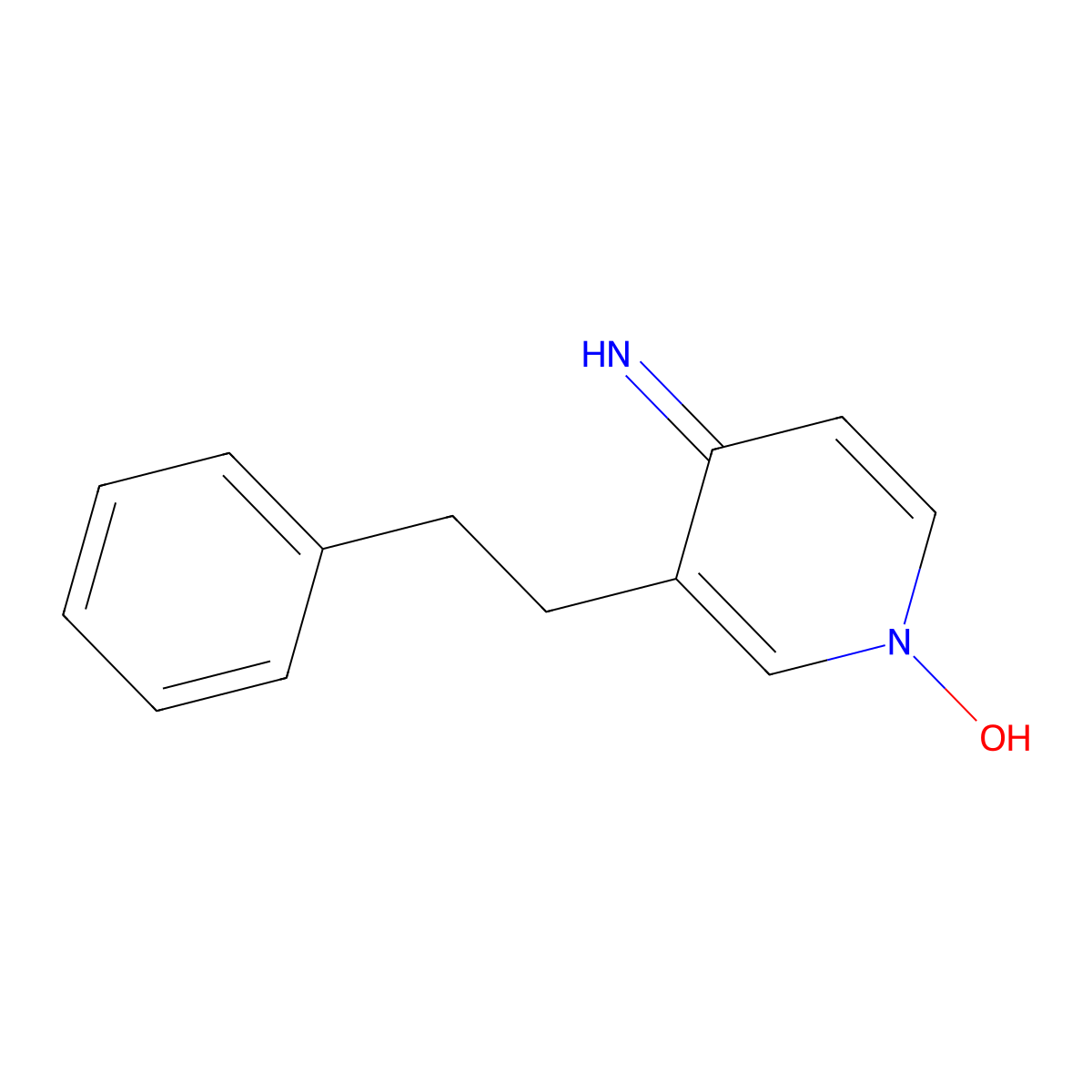 (4e)-4-Imino-3-(2-phenylethyl)pyridin-1(4h)-ol molecular structure, CAS 6635-95-6