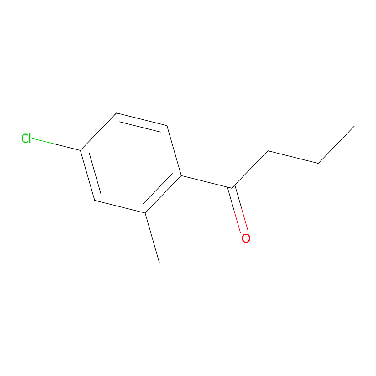 4'-Chloro-2'-methylbutyrophenone molecular structure, CAS 66353-17-1