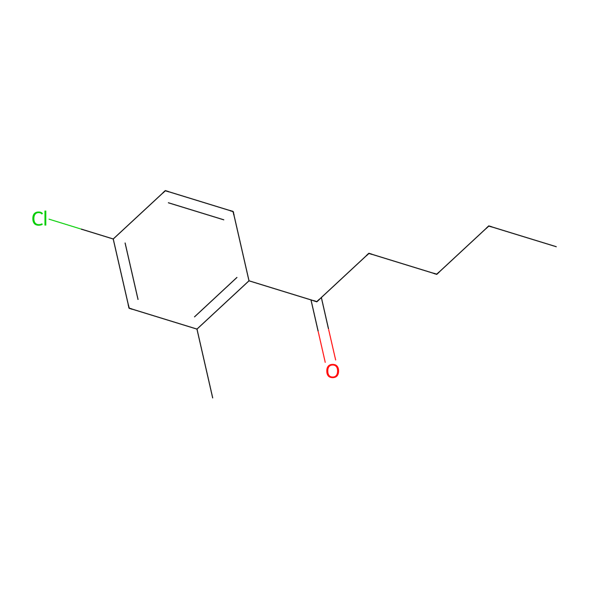 1-(4-Chloro-2-methylphenyl)pentan-1-one molecular structure, CAS 66353-34-2
