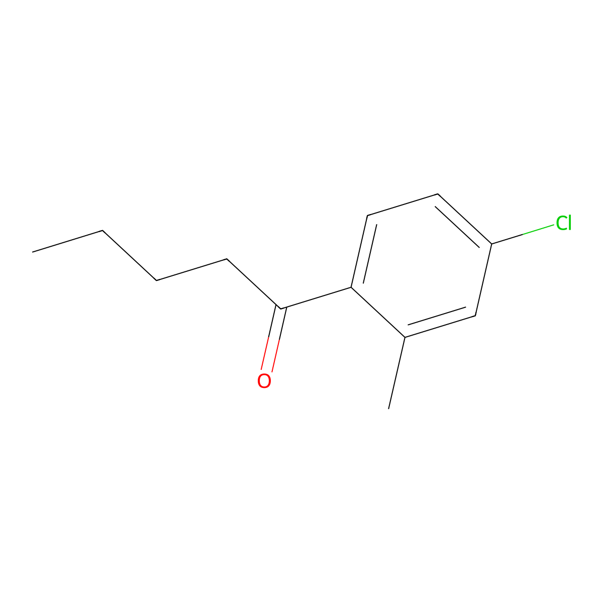 1-(4-Chloro-2-methylphenyl)pentan-1-one molecular structure, CAS 66353-34-2