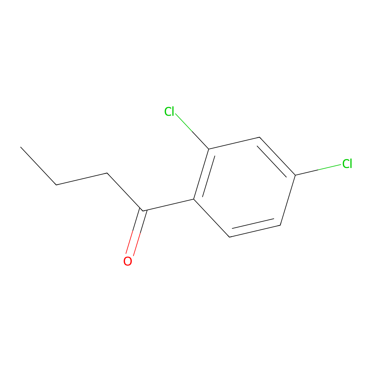 2',4'-Dichlorobutyrophenone molecular structure, CAS 66353-47-7