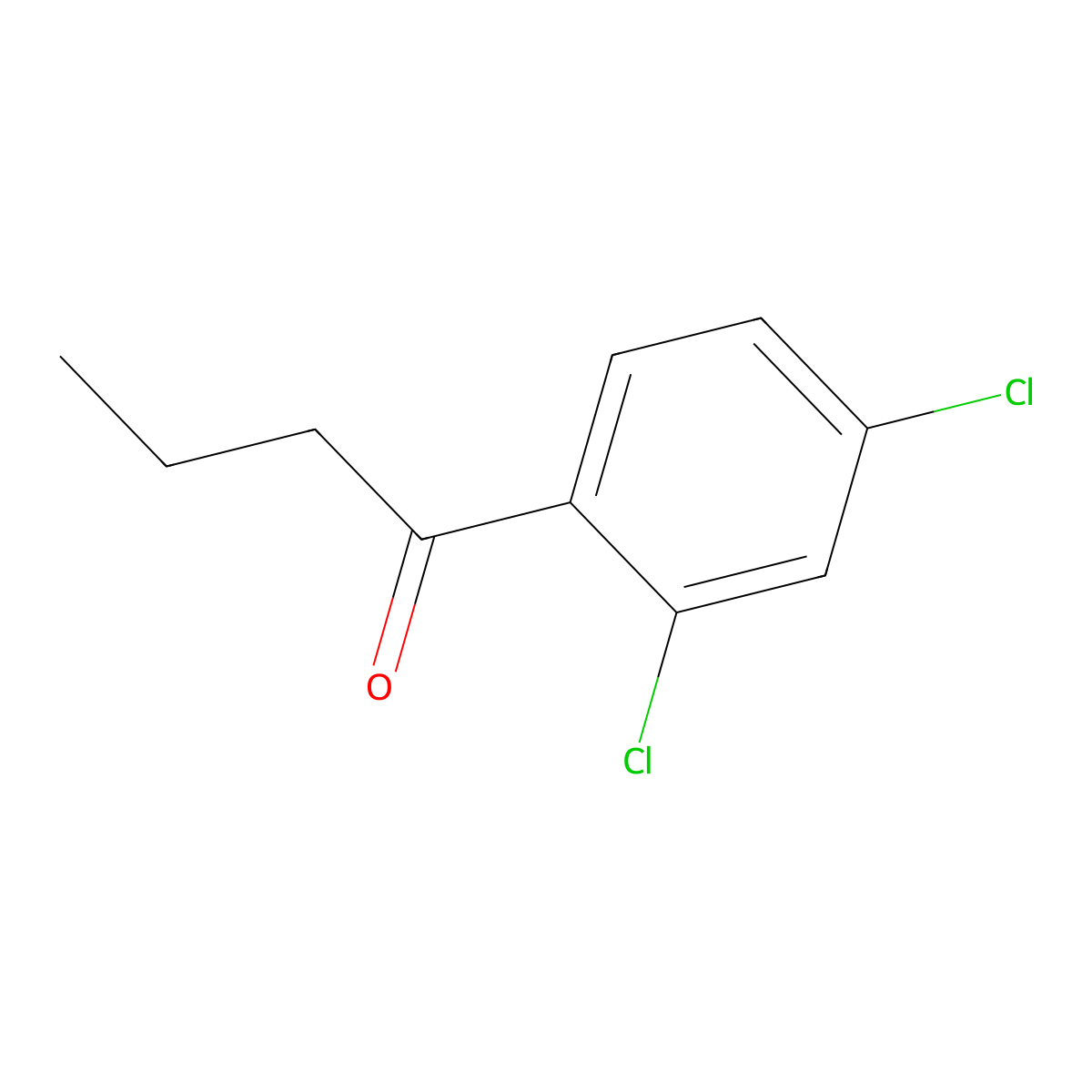 2',4'-Dichlorobutyrophenone molecular structure, CAS 66353-47-7