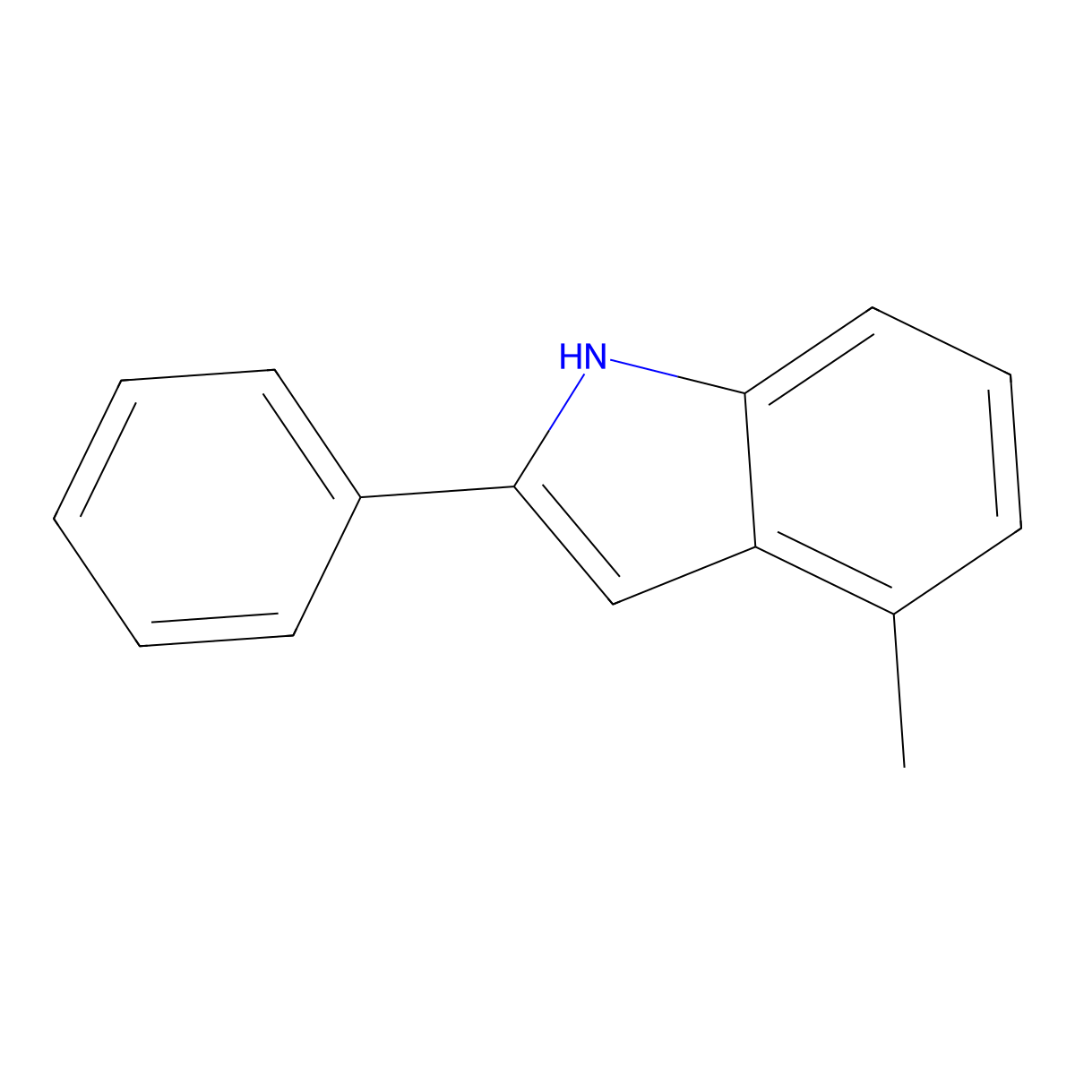 4-methyl-2-phenyl-1H-indole molecular structure, CAS 66354-67-4