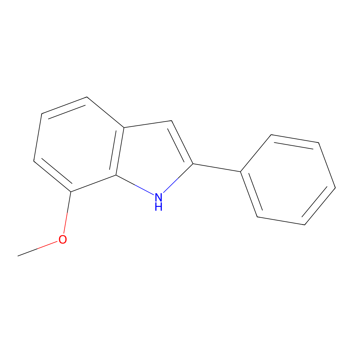 1H-Indole, 7-methoxy-2-phenyl- molecular structure, CAS 66354-88-9
