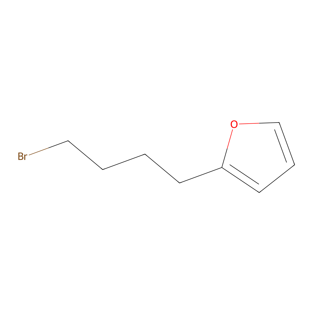 2-(4-Bromobutyl)furan molecular structure, CAS 66356-49-8