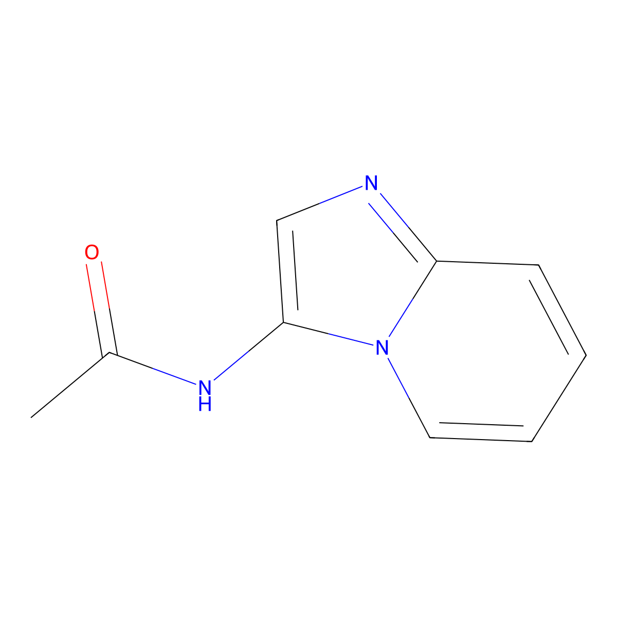 N-(Imidazo[1,2-a]pyridin-3-yl)acetamide molecular structure, CAS 66358-09-6