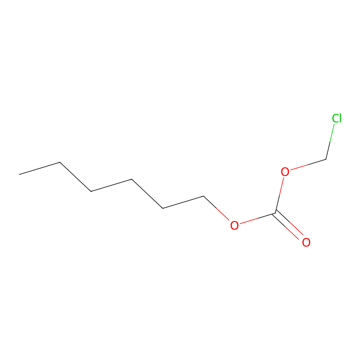 Chloromethyl hexyl carbonate molecular structure, CAS 663597-51-1