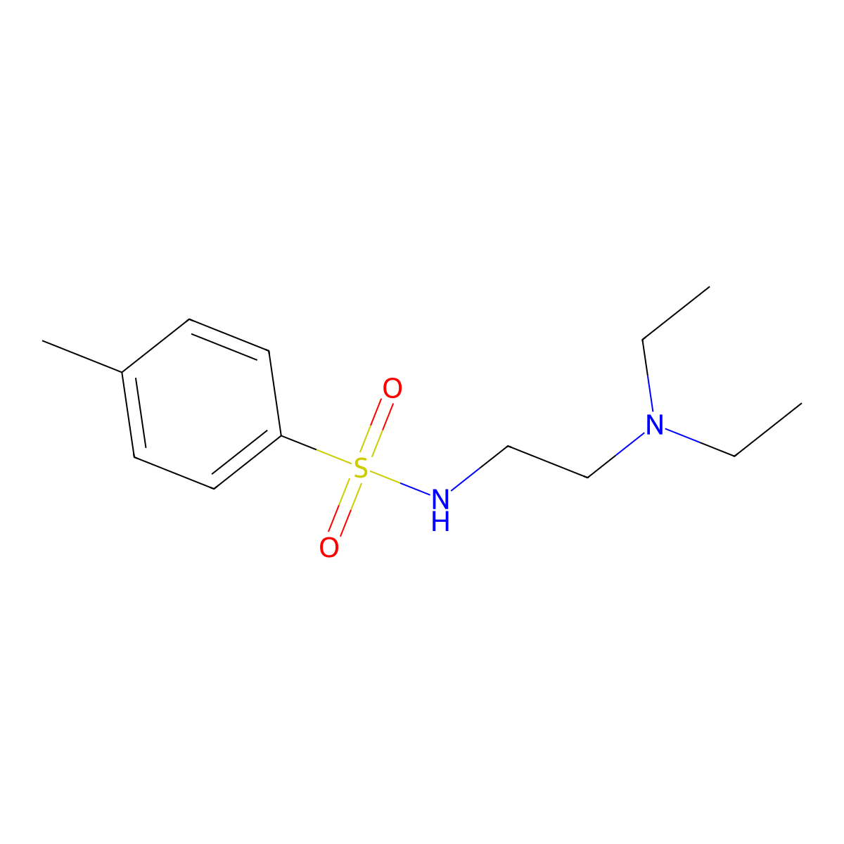 p-Toluenesulfonamide, N-(2-diethylaminoethyl)- molecular structure, CAS 6636-13-1