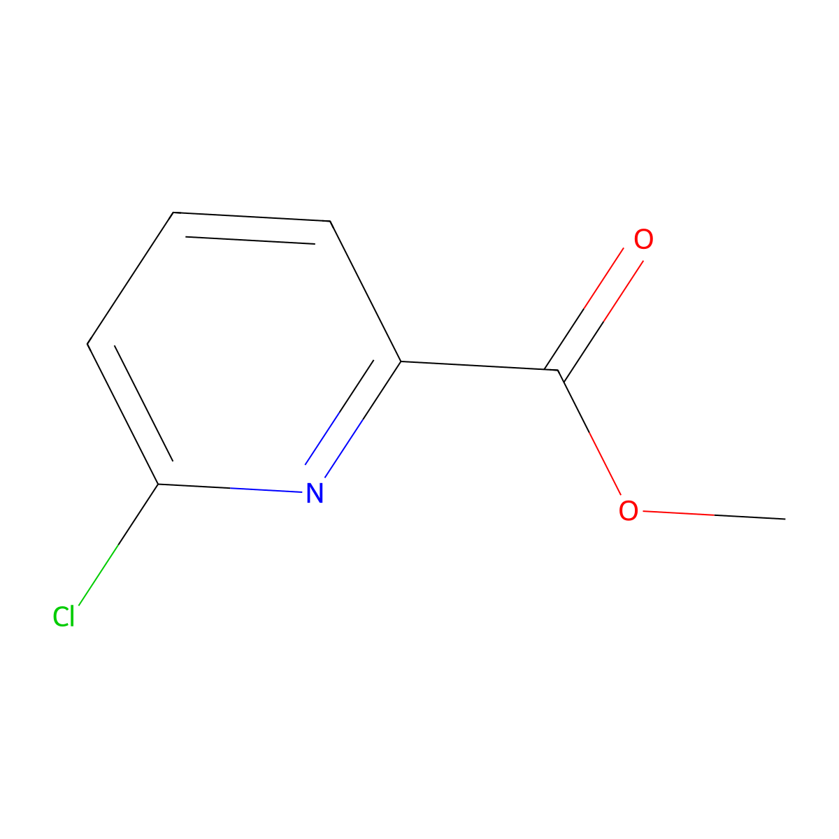 Methyl 6-chloropicolinate molecular structure, CAS 6636-55-1