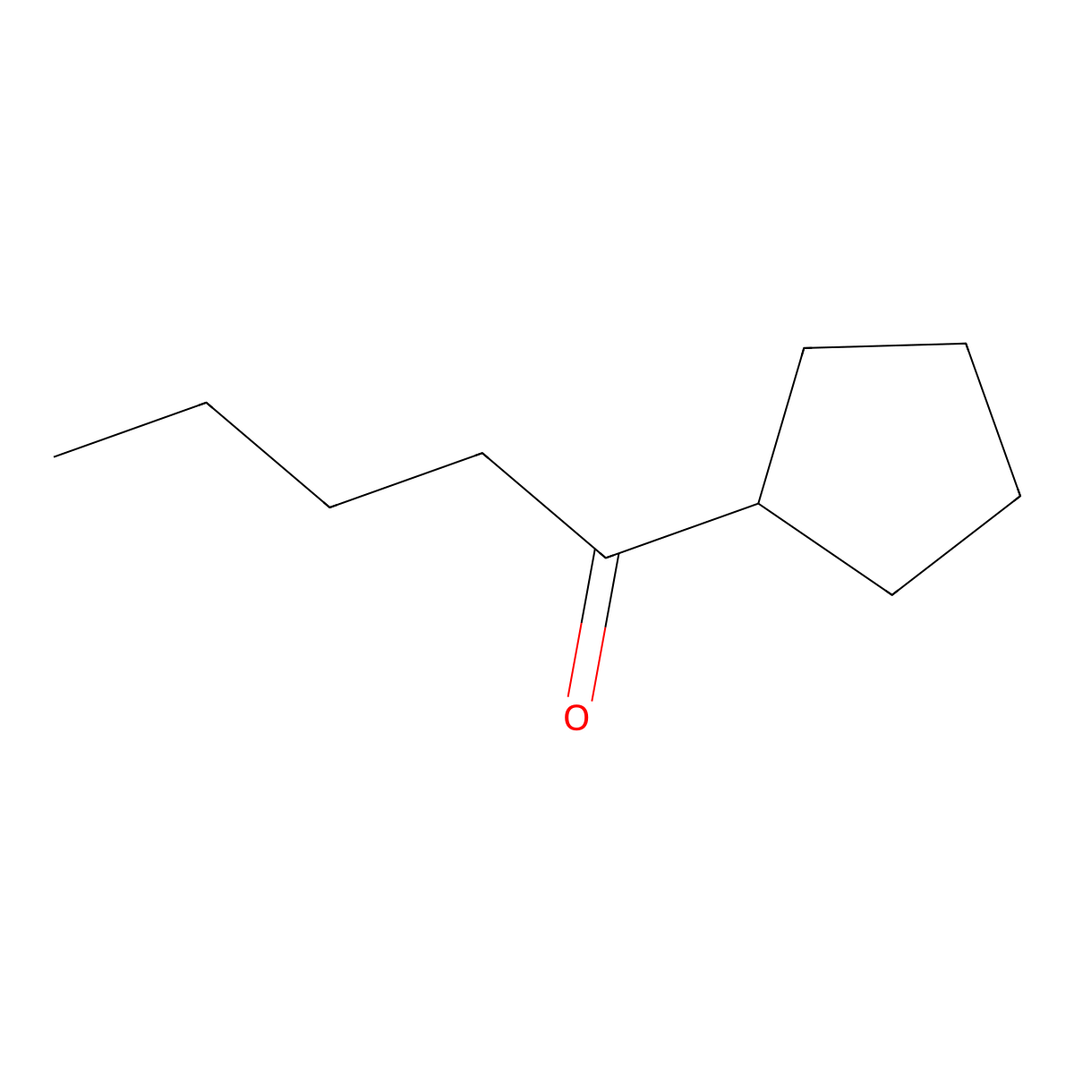 1-Cyclopentylpentan-1-one molecular structure, CAS 6636-80-2
