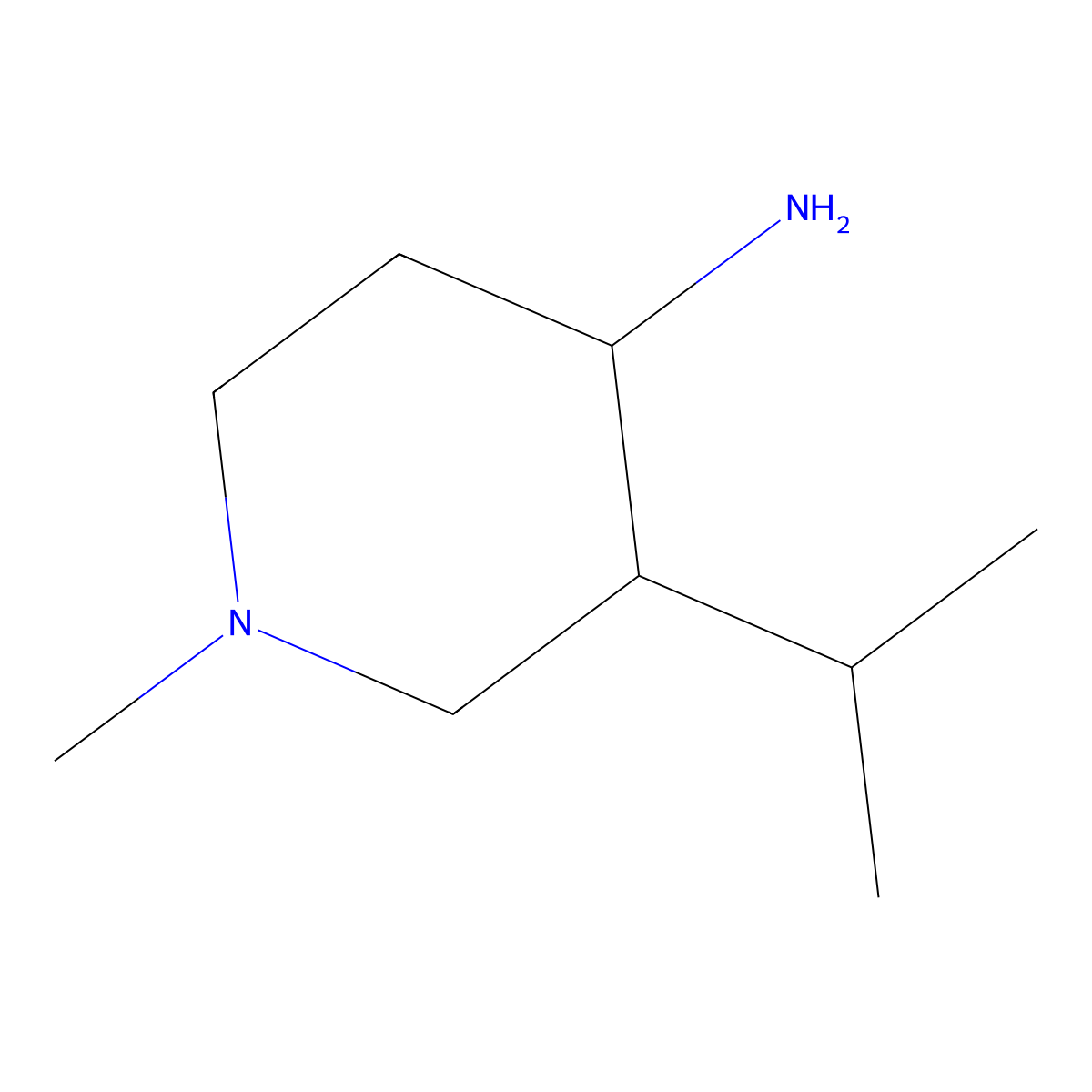 3-Isopropyl-1-methylpiperidin-4-amine molecular structure, CAS 663600-36-0