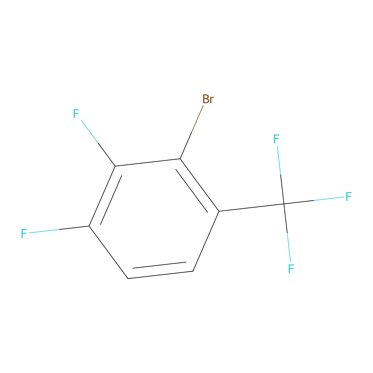 2-bromo-3,4-difluoro-1-(trifluoromethyl)Benzene molecular structure, CAS 663601-56-7