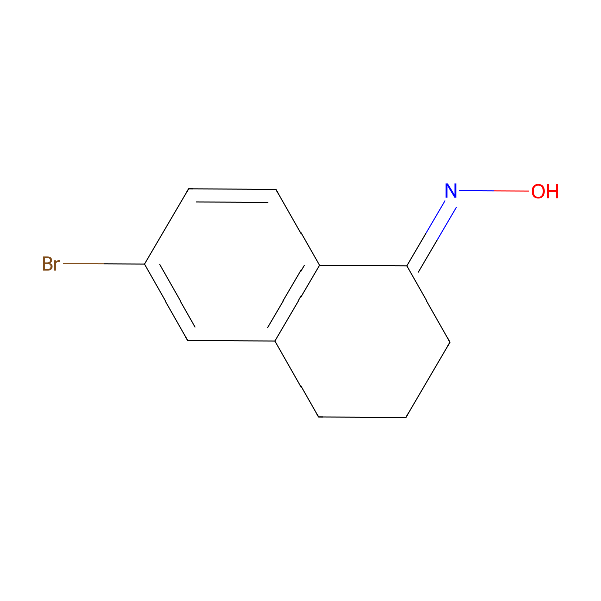 6-bromo-3,4-dihydronaphthalen-1(2H)-one oxime molecular structure, CAS 66361-68-0