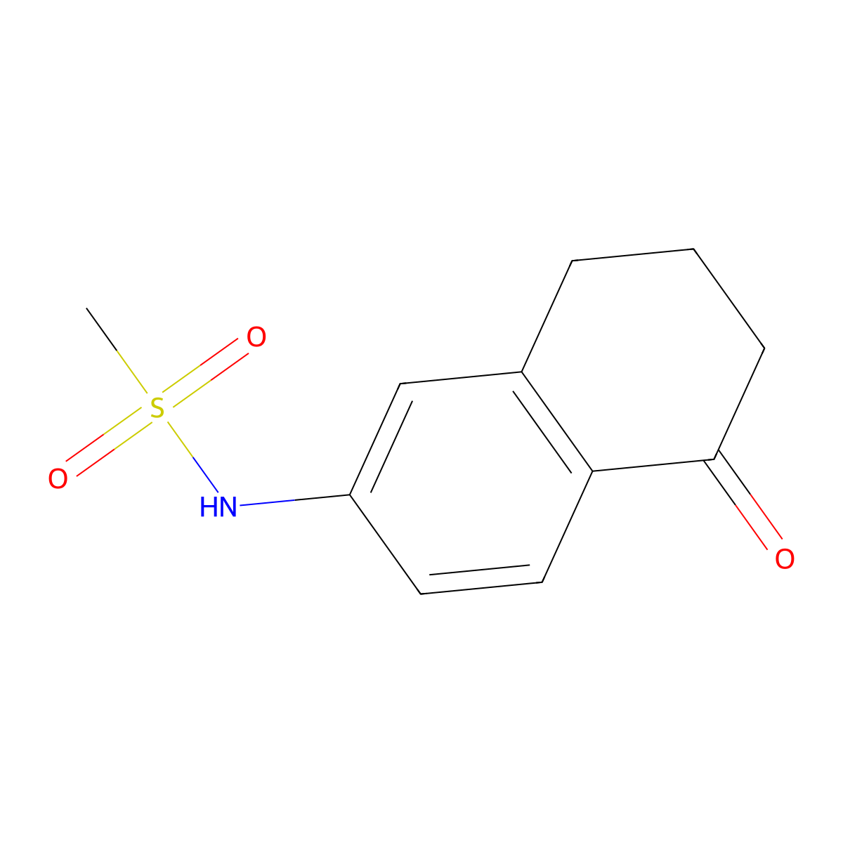N-(5-oxo-5,6,7,8-tetrahydronaphthalen-2-yl)methanesulfonamide molecular structure, CAS 66361-80-6