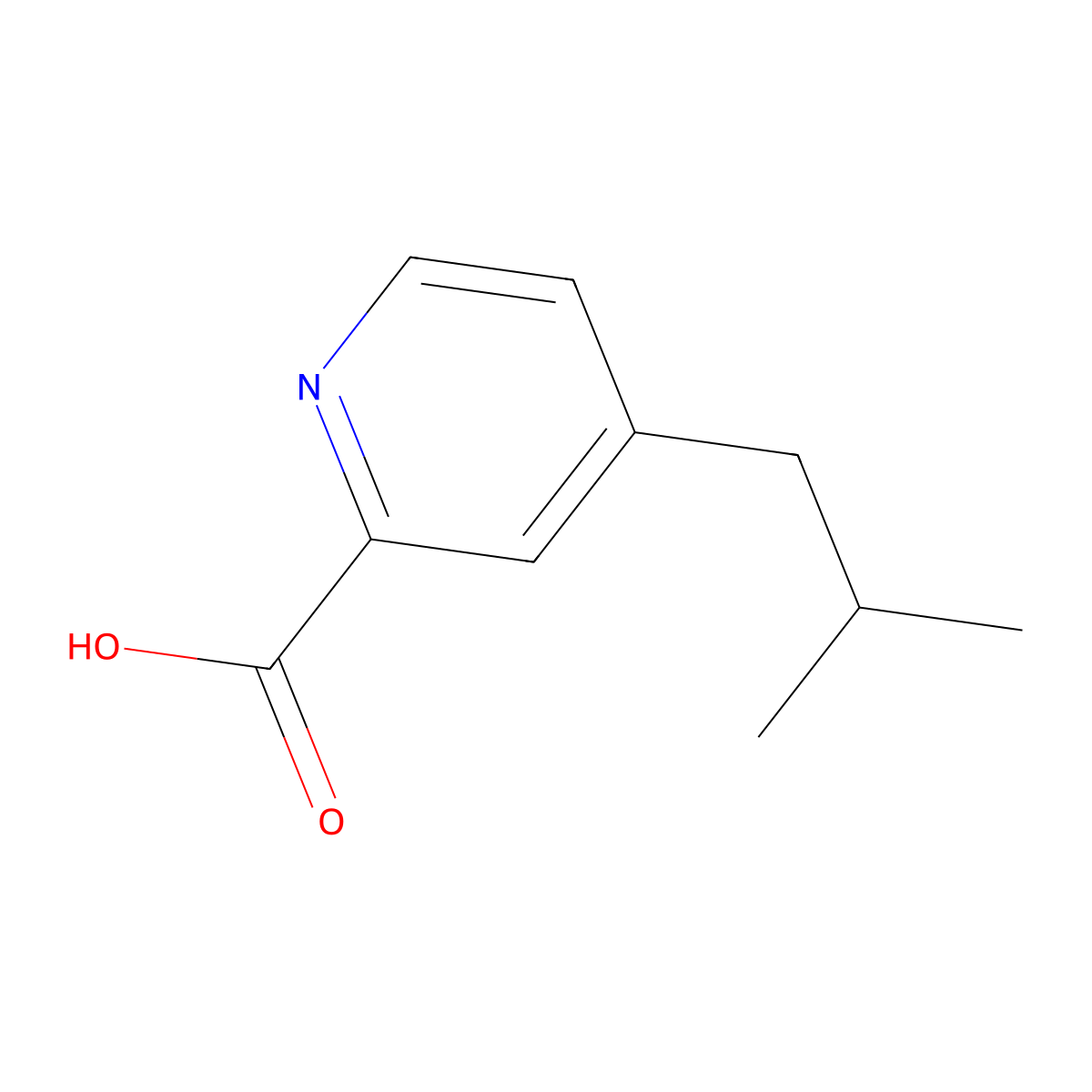 4-Isobutylpicolinic acid molecular structure, CAS 663614-76-4