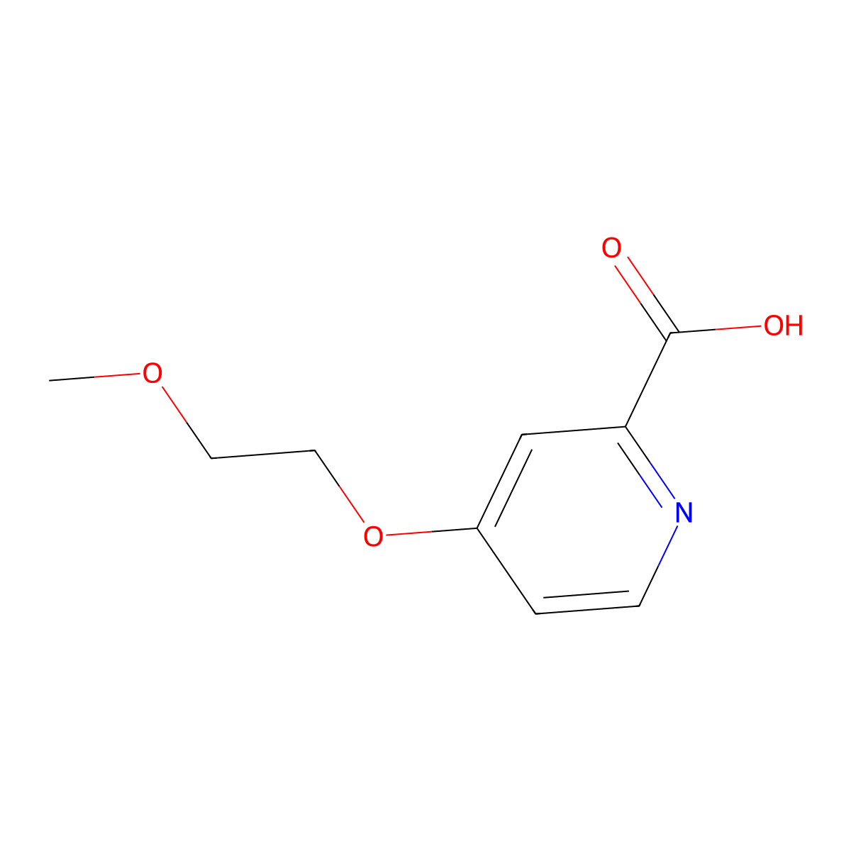 4-(2-Methoxyethoxy)picolinic acid molecular structure, CAS 663614-86-6