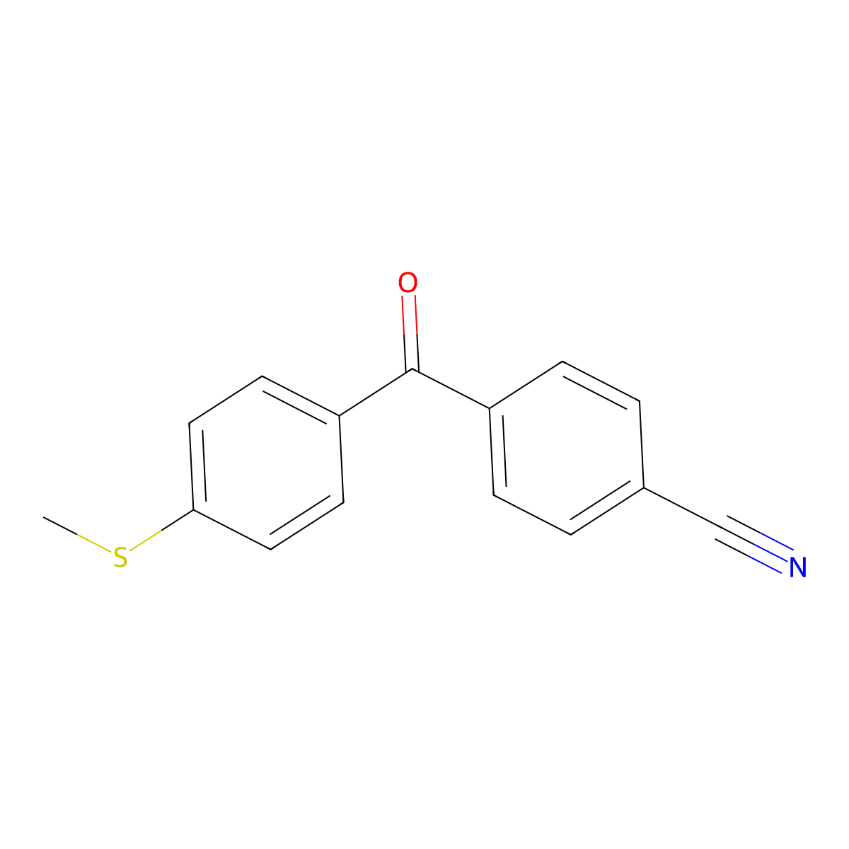 4-[4-(Methylsulfanyl)benzoyl]benzonitrile molecular structure, CAS 663615-42-7