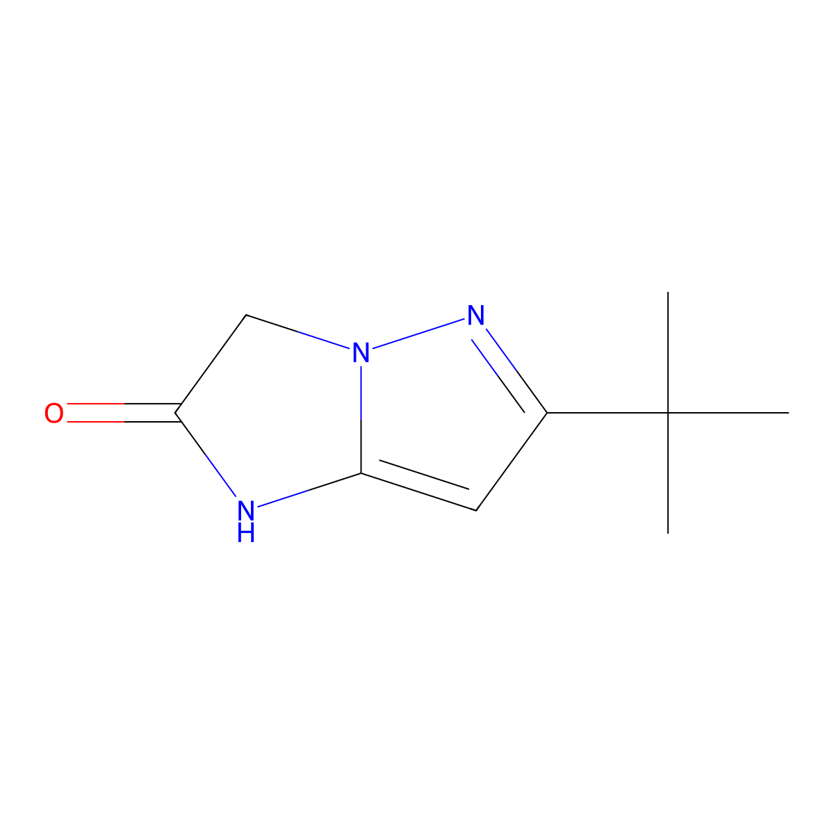 6-tert-butyl-1H,2H,3H-pyrazolo[1,5-a]imidazol-2-one molecular structure, CAS 663616-22-6
