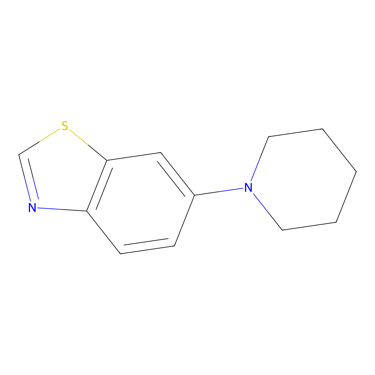 6-(Piperidin-1-yl)benzo[d]thiazole molecular structure, CAS 663627-30-3