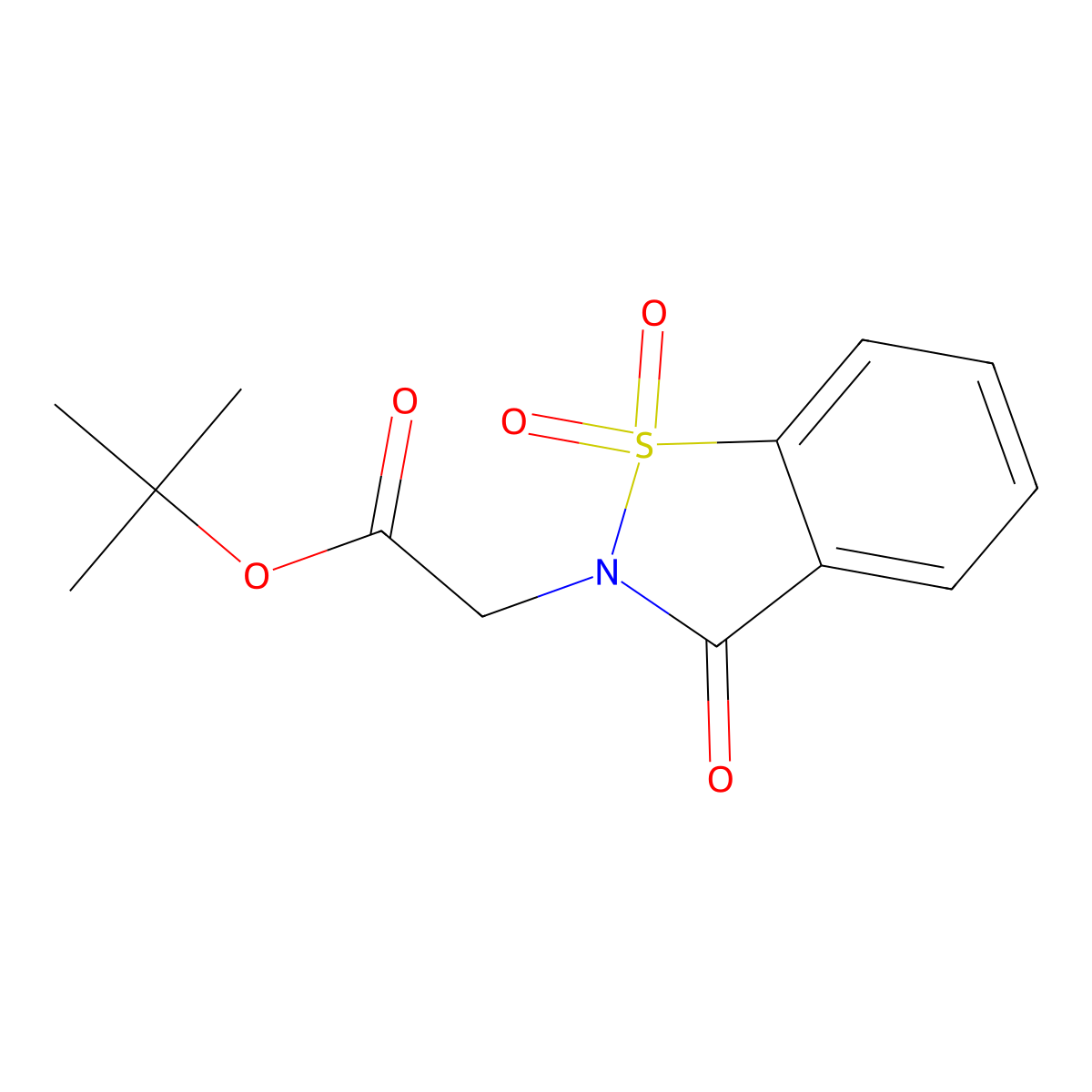 Tert-butyl 2-(1,1-dioxido-3-oxobenzo[D]isothiazol-2(3H)-YL)acetate molecular structure, CAS 66366-27-6