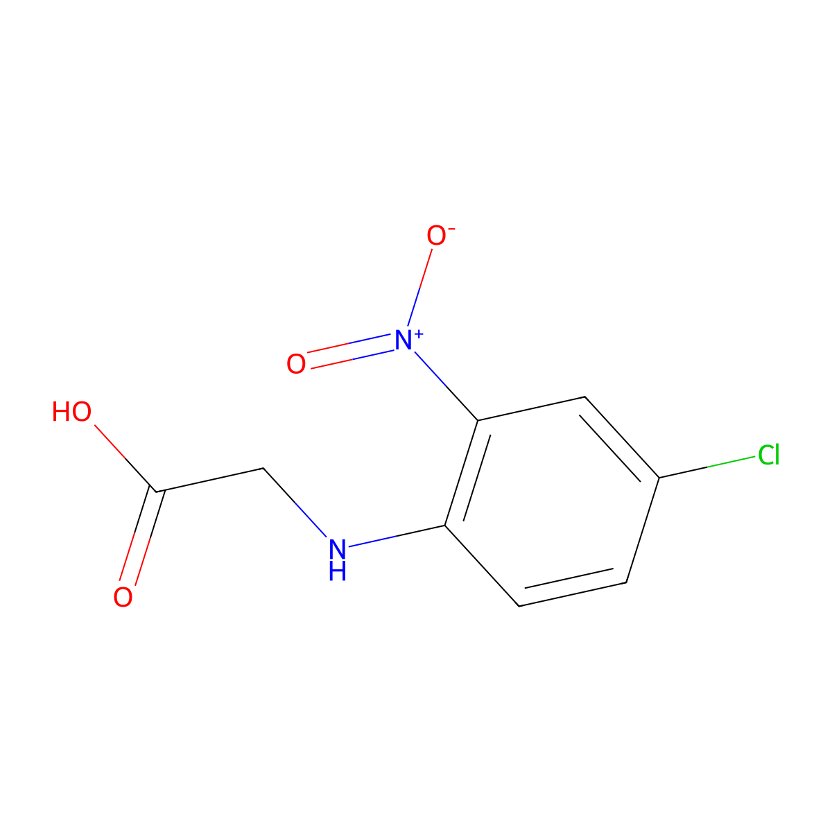 2-[(4-Chloro-2-nitrophenyl)amino]acetic acid molecular structure, CAS 66367-04-2