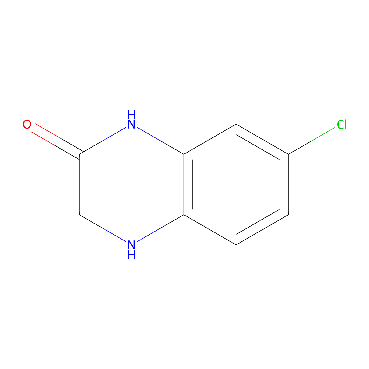 7-Chloro-3,4-dihydro-1H-quinoxalin-2-one molecular structure, CAS 66367-05-3