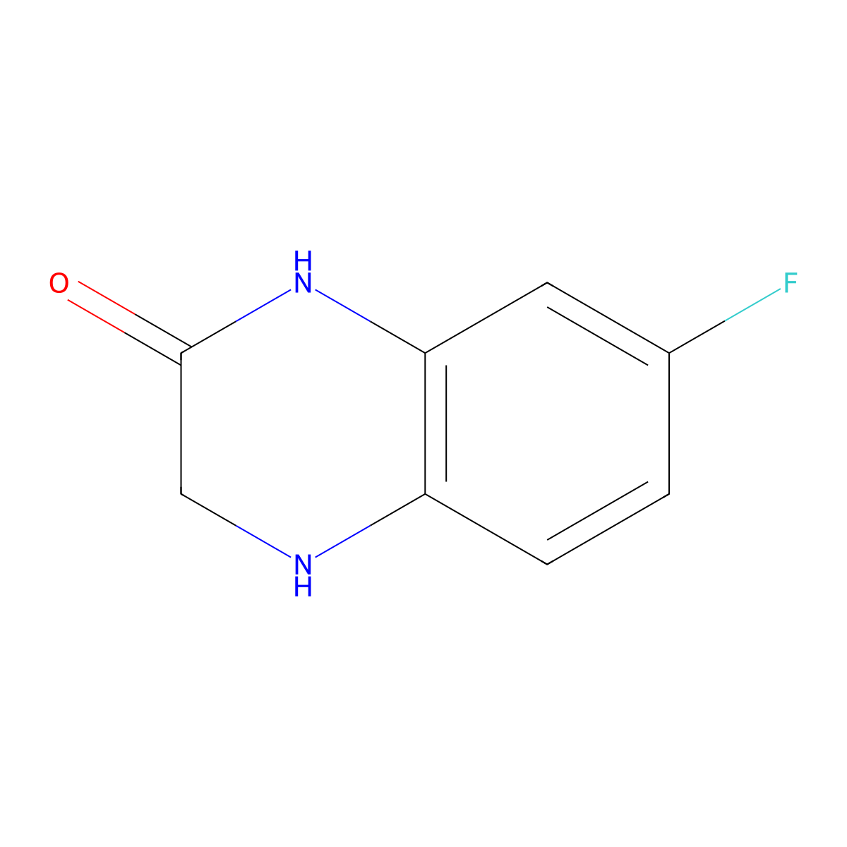 7-Fluoro-1,2,3,4-tetrahydroquinoxalin-2-one molecular structure, CAS 66367-11-1