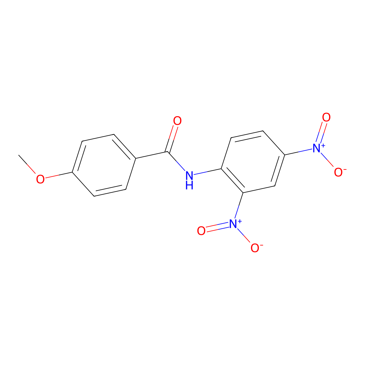 N-(2,4-dinitrophenyl)-4-methoxybenzamide molecular structure, CAS 6637-28-1
