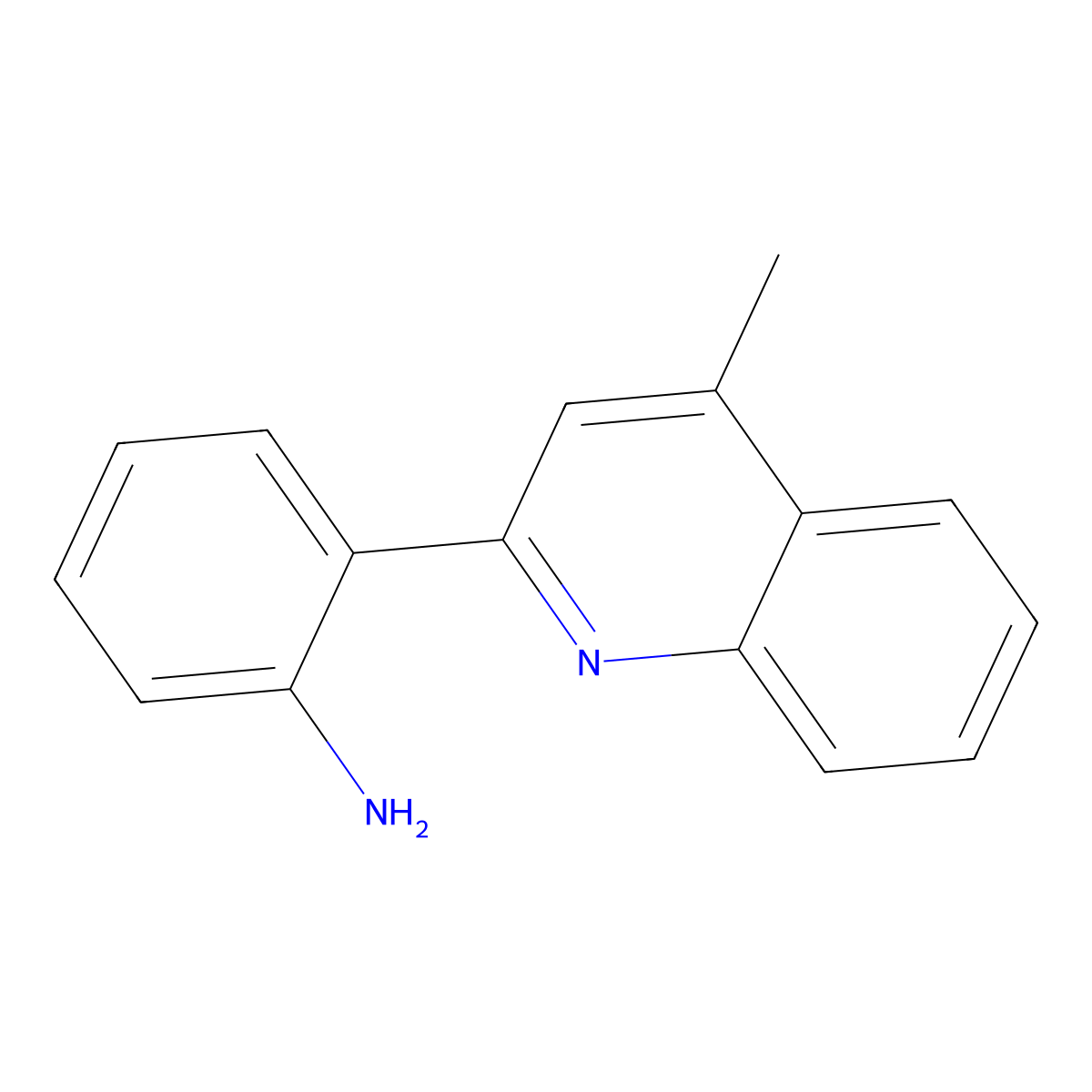 2-(4-Methylquinolin-2-yl)aniline molecular structure, CAS 6637-33-8