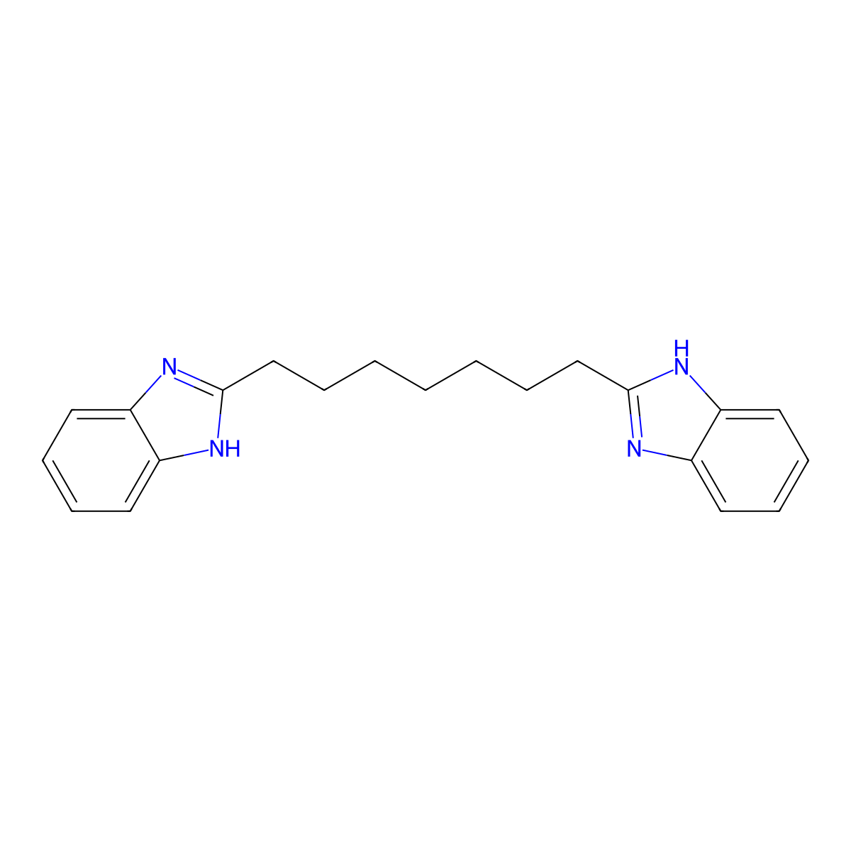 2-[7-(1H-benzimidazol-2-yl)heptyl]-1H-benzimidazole molecular structure, CAS 6637-38-3