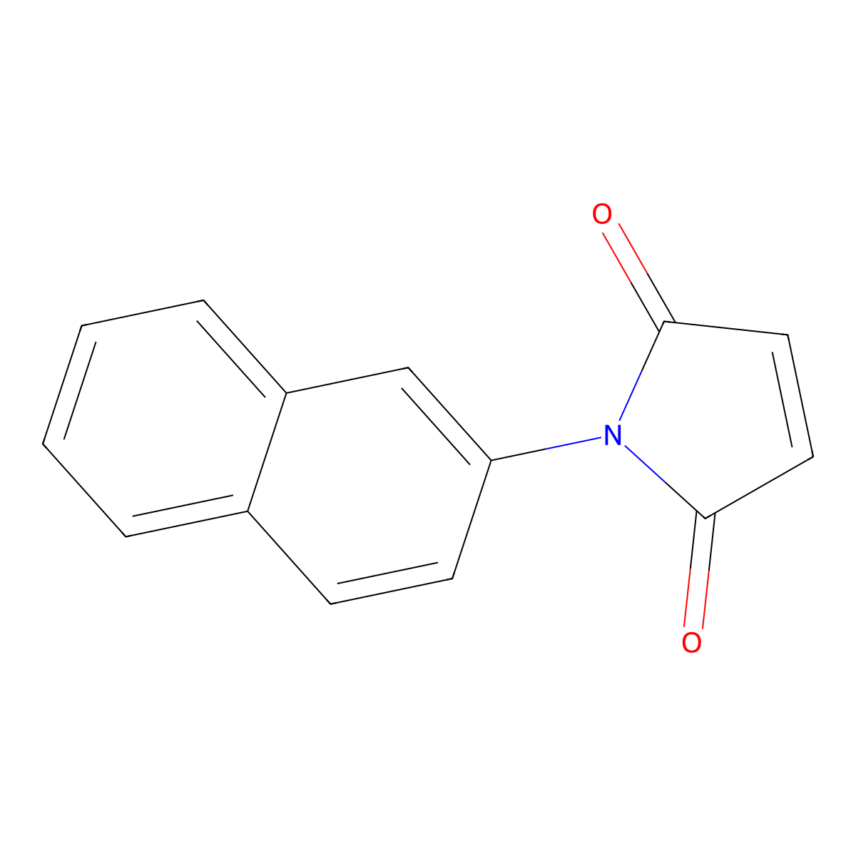 1-(naphthalen-2-yl)-2,5-dihydro-1H-pyrrole-2,5-dione molecular structure, CAS 6637-45-2