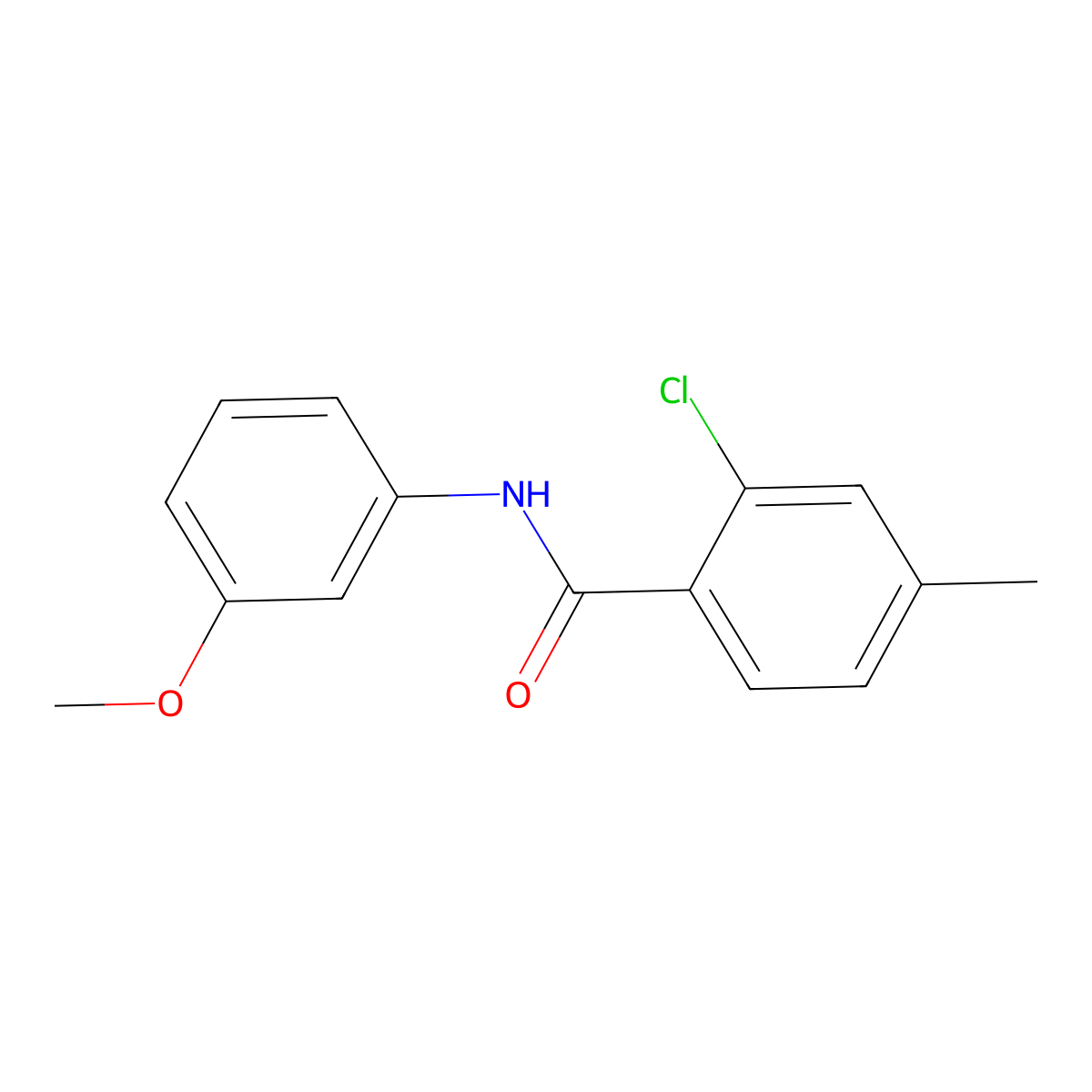 2-chloro-N-(3-methoxyphenyl)-4-methylbenzamide molecular structure, CAS 6637-84-9