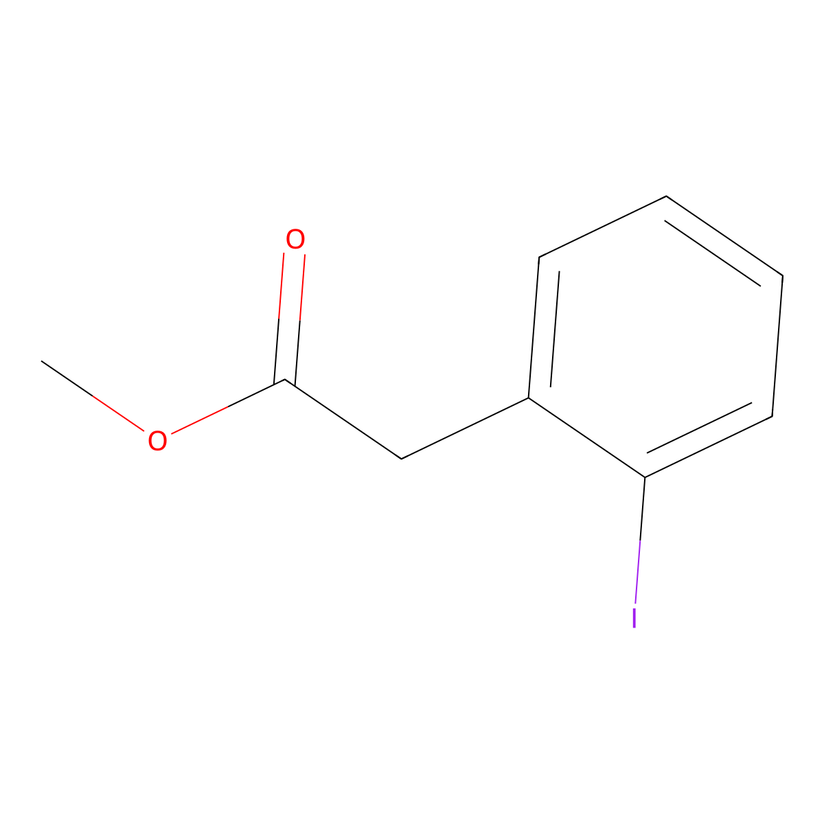 Methyl 2-(2-iodophenyl)acetate molecular structure, CAS 66370-75-0