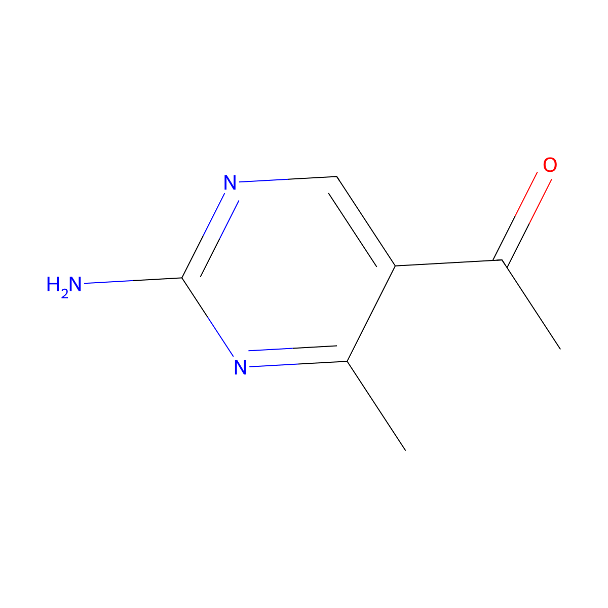 1-(2-Amino-4-methylpyrimidin-5-yl)ethan-1-one molecular structure, CAS 66373-25-9