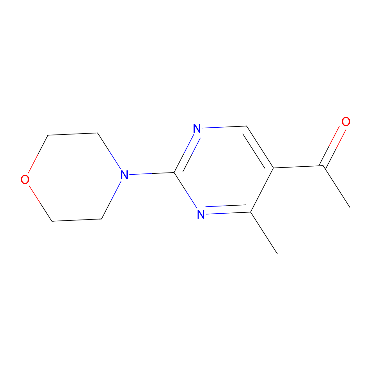 1-(4-Methyl-2-morpholin-4-ylpyrimidin-5-yl)ethanone molecular structure, CAS 66373-28-2