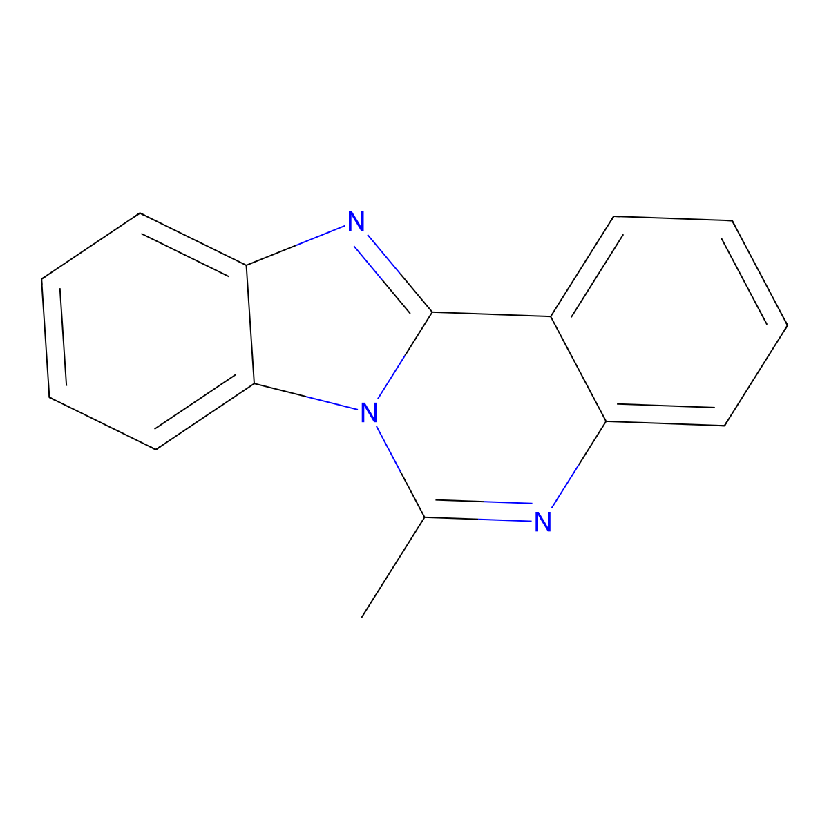 6-Methyl[1,3]benzimidazo[1,2-c]quinazoline molecular structure, CAS 66373-63-5