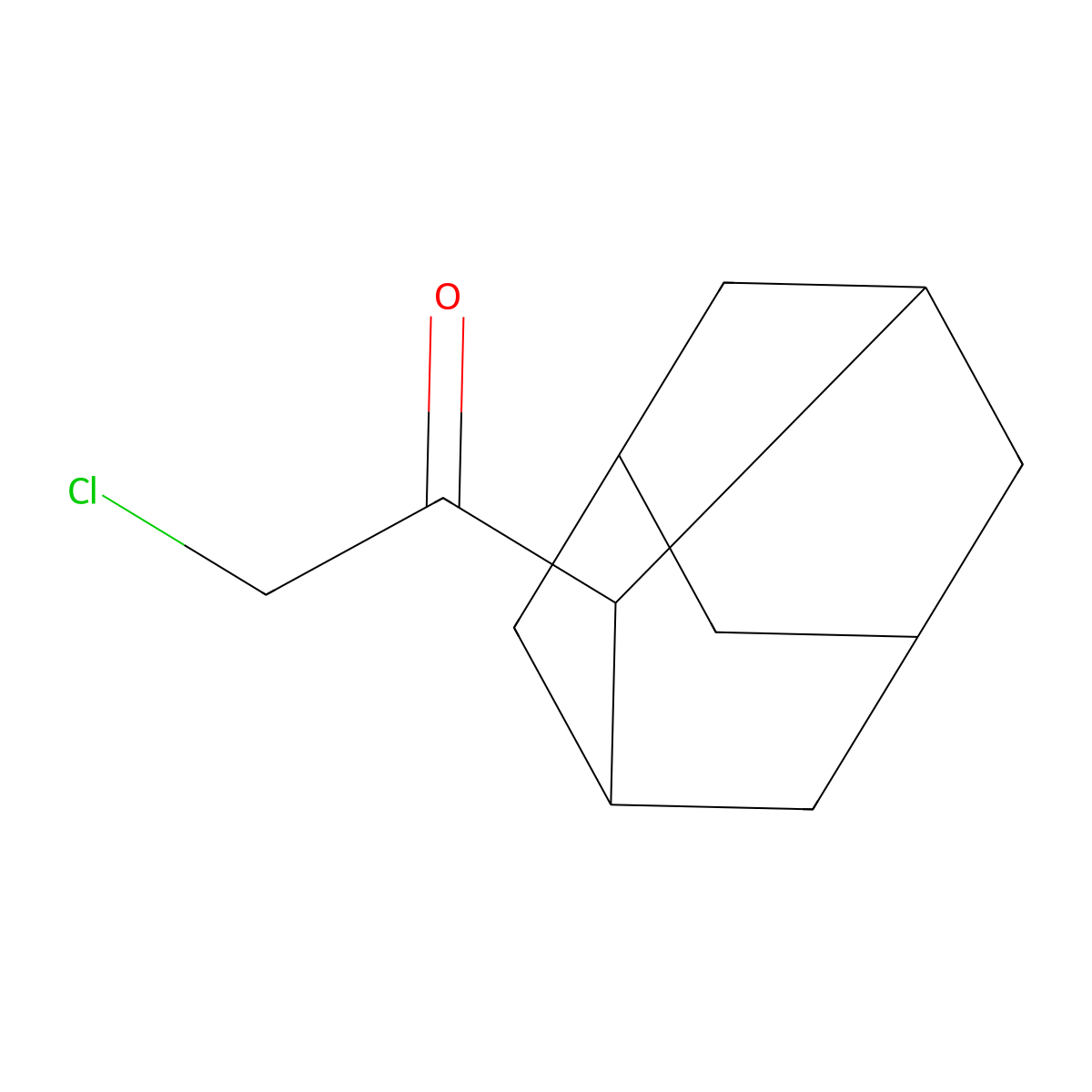 1-(Adamantan-2-yl)-2-chloroethan-1-one molecular structure, CAS 66374-57-0