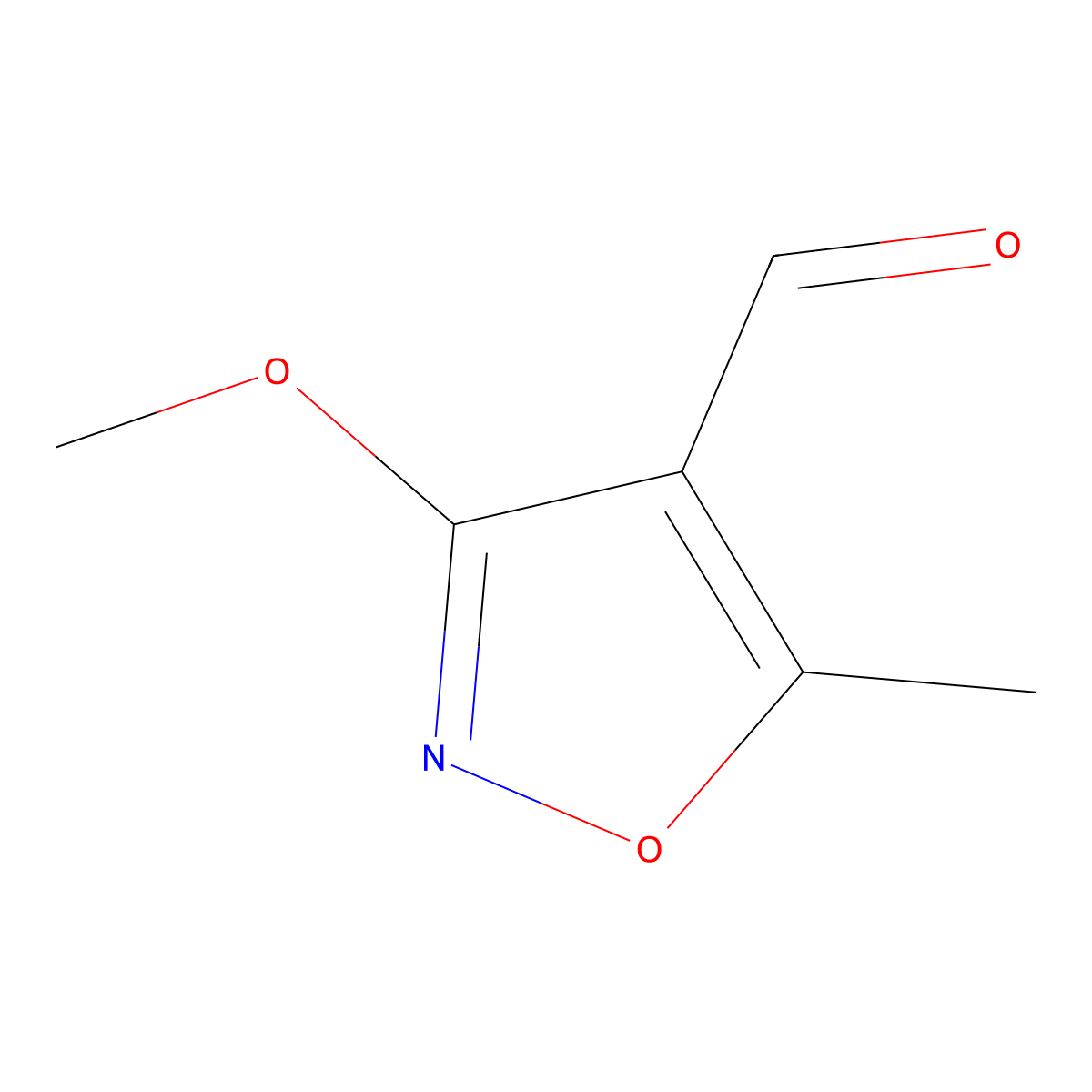 3-Methoxy-5-methylisoxazole-4-carbaldehyde molecular structure, CAS 66379-44-0