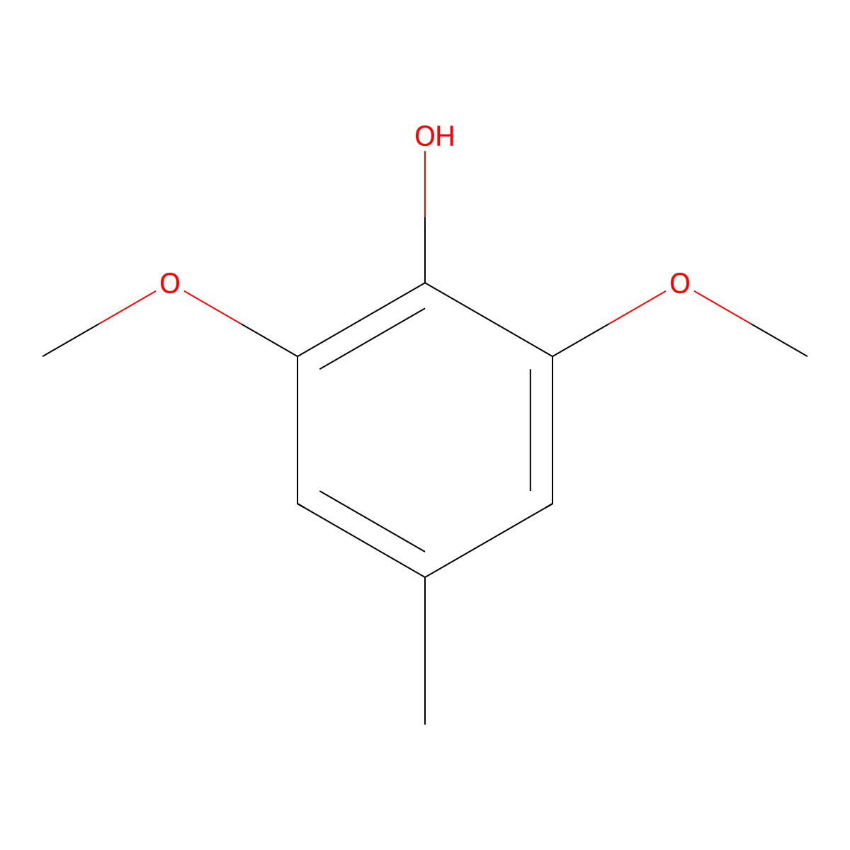 4-Methyl-2,6-dimethoxyphenol molecular structure, CAS 6638-05-7
