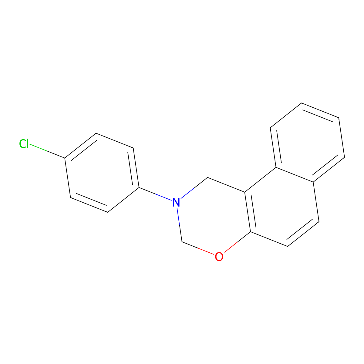 2-(4-Chlorophenyl)-2,3-dihydro-1h-naphtho[1,2-e][1,3]oxazine molecular structure, CAS 6638-18-2
