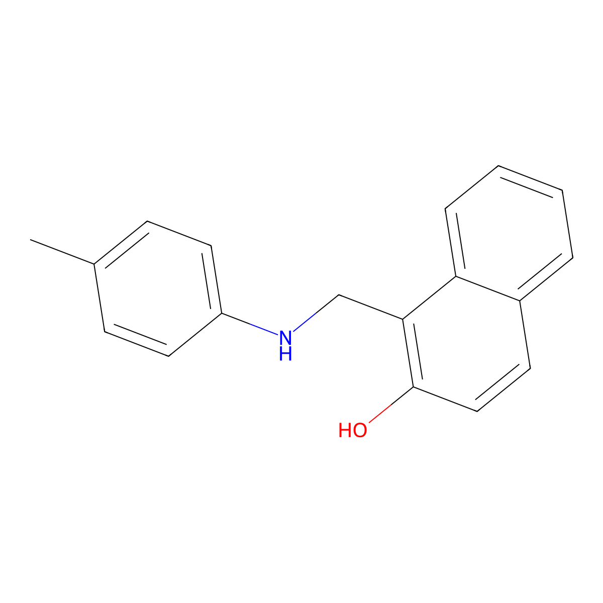 1-[(4-Methylanilino)methyl]naphthalen-2-ol molecular structure, CAS 6638-23-9