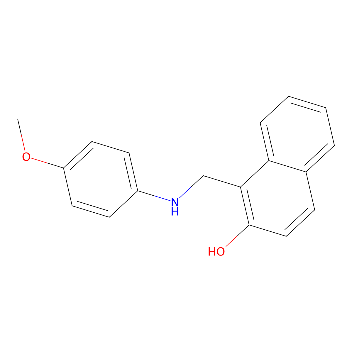 1-((4-Methoxyanilino)methyl)-2-naphthol molecular structure, CAS 6638-24-0