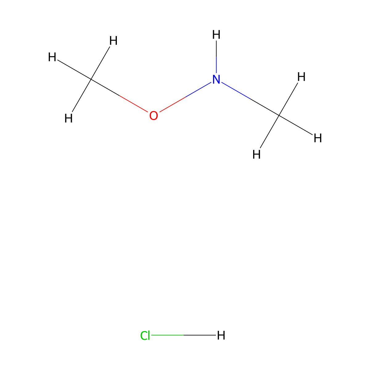 Methanamine, N-methoxy-, hydrochloride (1:1) molecular structure, CAS 6638-79-5