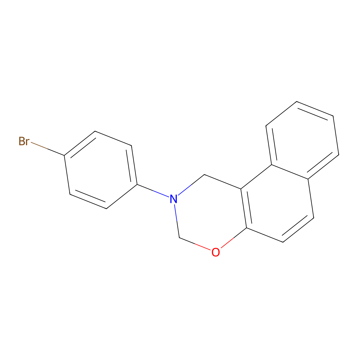 1h-Naphth[1,2-e][1,3]oxazine, 2-(4-bromophenyl)-2,3-dihydro- molecular structure, CAS 6638-96-6