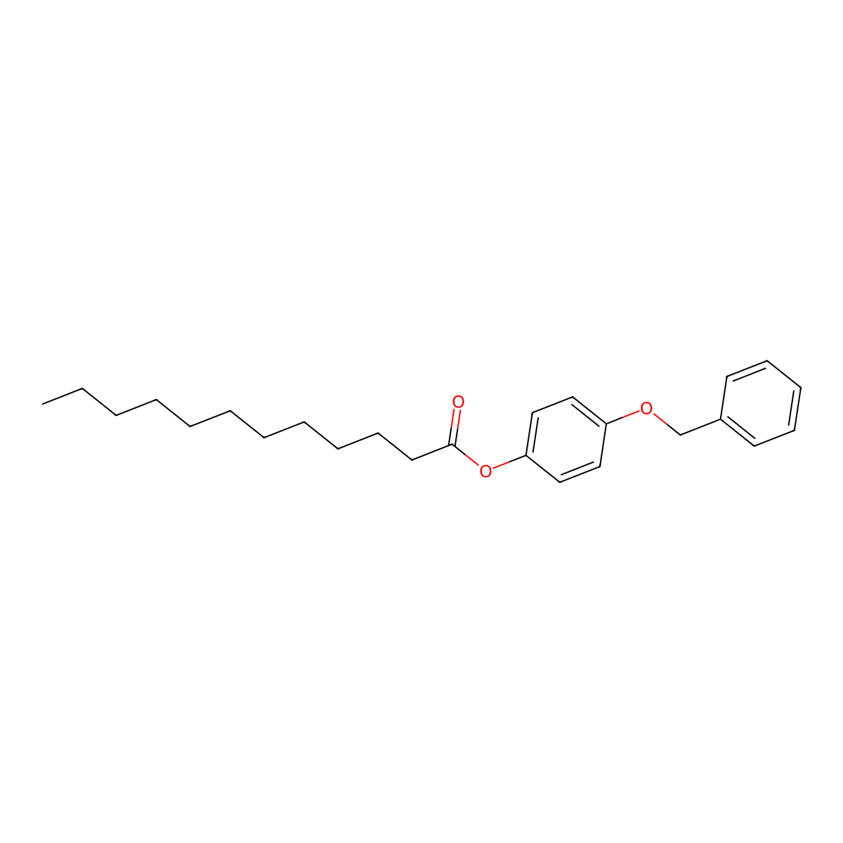 4-(Benzyloxy)phenyl dodecanoate molecular structure, CAS 6638-98-8
