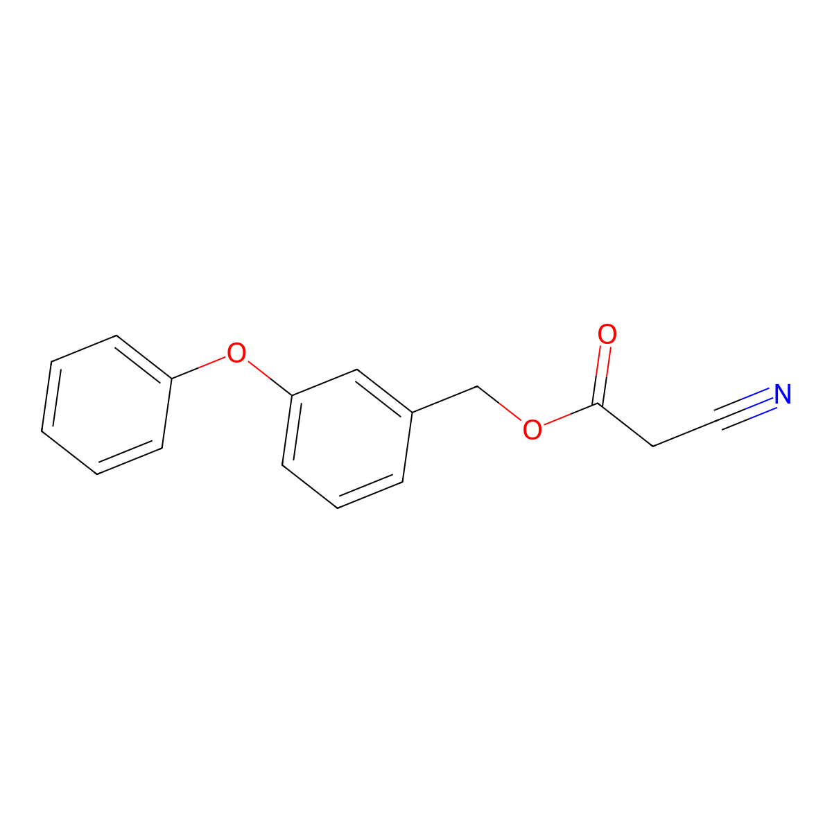 (3-Phenoxyphenyl)methyl 2-cyanoacetate molecular structure, CAS 66381-98-4