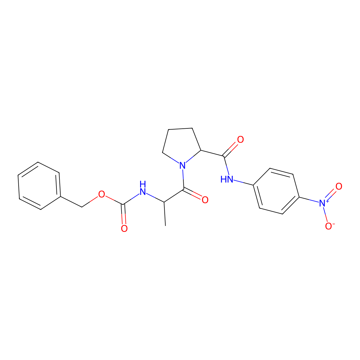 Z-Ala-pro-pna molecular structure, CAS 66382-56-7