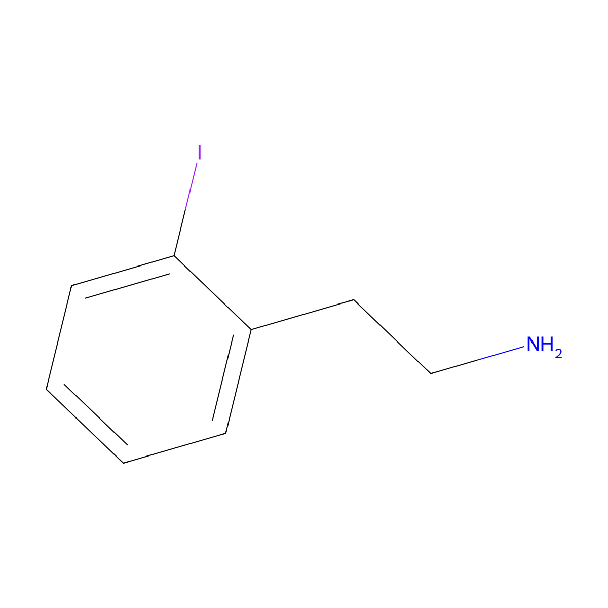 2-(2-Iodophenyl)ethanamine molecular structure, CAS 66384-49-4