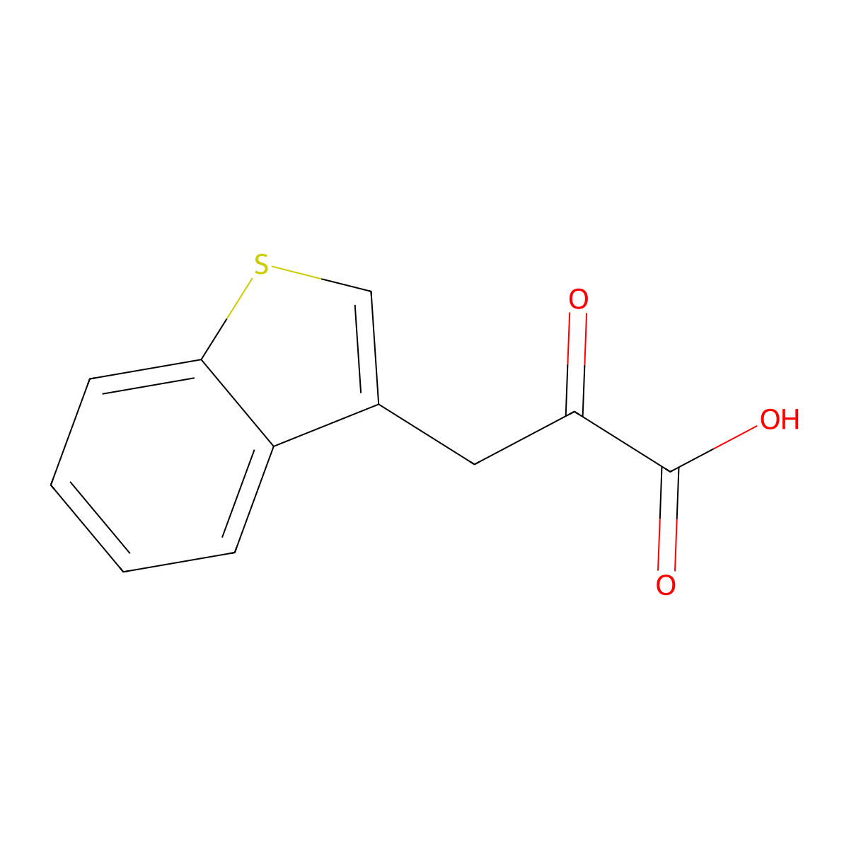 3-(1-Benzothiophen-3-yl)-2-oxopropanoic acid molecular structure, CAS 66386-16-1